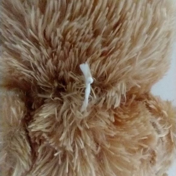 Dan Dee Valentine's Tan Bear 6" Plush With Heart Ribbon and Heart on Foot - Picture 7 of 7